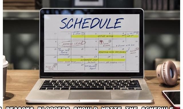 8 Reasons Bloggers Should Write the Schedule for Posts
